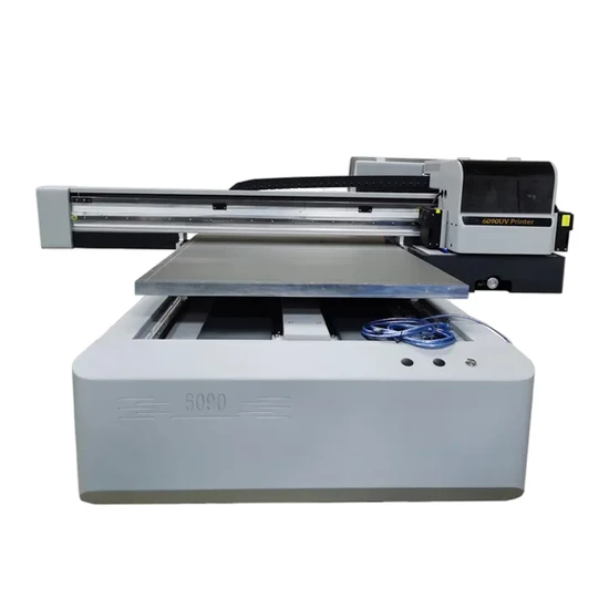 Tx800 XP600 I1600 I3200 Printheads 6090 UV Printing Machine with Cmyk W Varnish Colors