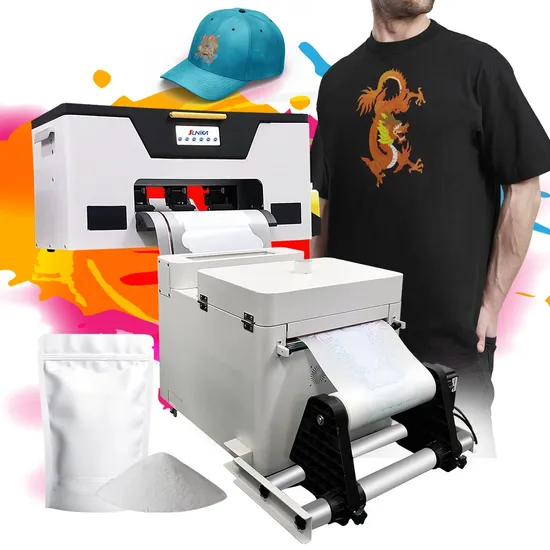 Sunika Leading Manufacturer Long Service Life Automatic 300mm Shaking Inkjet Printer Dtf Printing Machine with Oven for T Shirt Clothing