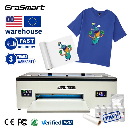 L1800 R1390 Small Pet Film A3 Dtf T Shirt Textile Printing Machine