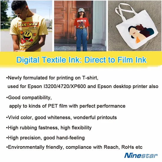 500ml 1000ml 5lrefilled Dtf Digital Textile Direct to Film Ink for Epson I3200 4720 XP600