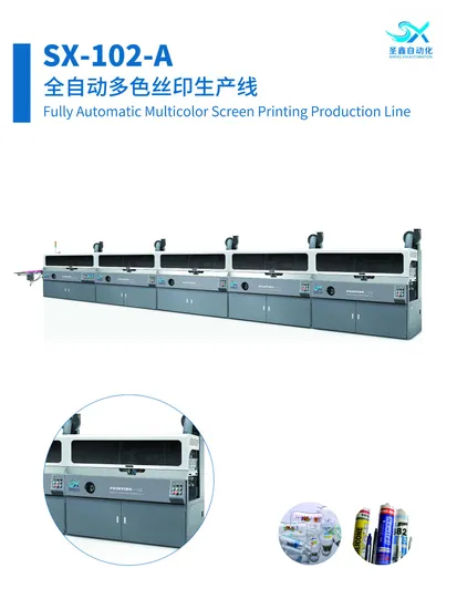 Automatic Glue Bottle Round Oval Color Label Trademark Screening Silk Screen Printer