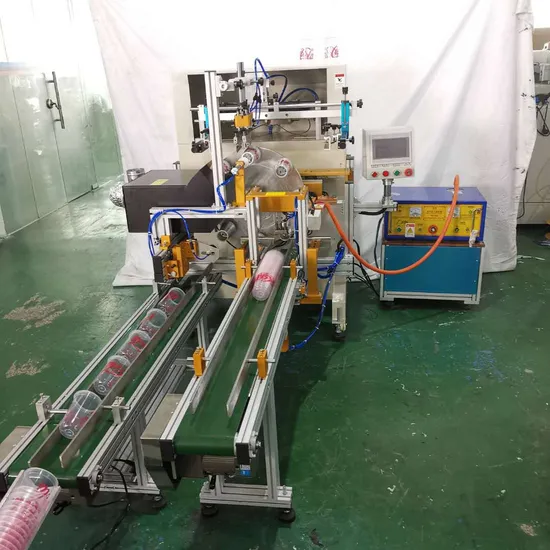 Semi Automatic Rotary Silk Screen Printing Machine for Cups Printing