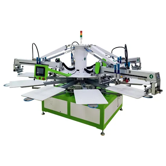 4color Automatic Carousel Tshirt Screen Printing Machine for Textile Screen Printer Tshirts Serigrafica Maquina