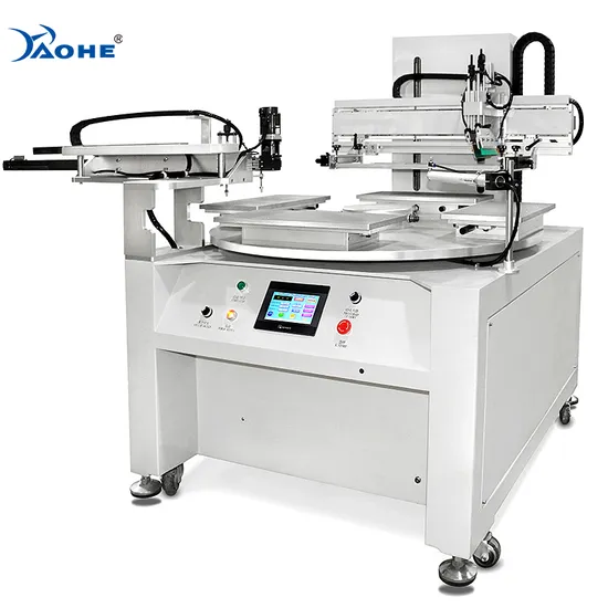 Serigrafia Pneumatic Rotary Screen Printing Machine Semi Auto Silk Screen Printing Printer for iPad/Phone Cover