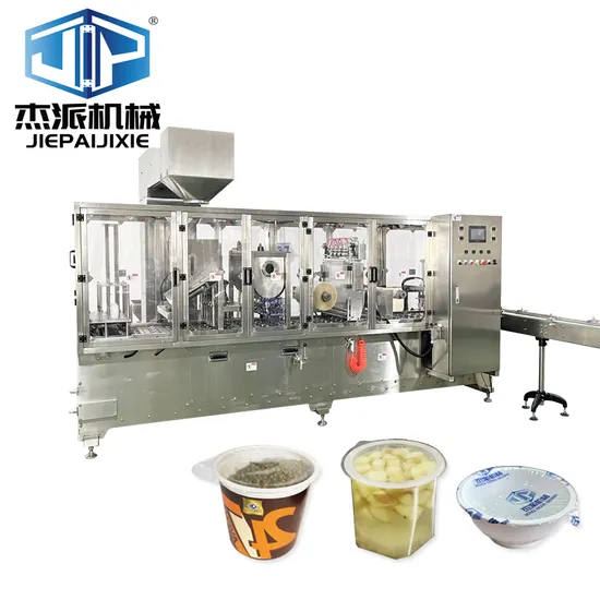 Multi-Function Automatic Filling Cheese Grain Hummus Cup Price Fill Seal Machine