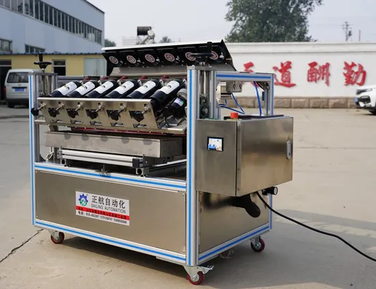 Factory Six Head Wax Sealing Line Wax Seal Machine for Red Champagne Wine Bottles