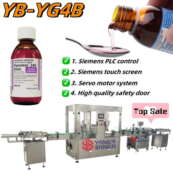 Yb-Yg4b Easy to Operate Automatic 100ml 300ml Syrup Beverages Filling Capping Machine