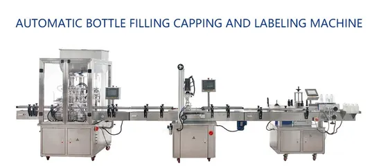 Quality Automatic Liquid Oil Cream Bottle Filling Capping Labeling Line