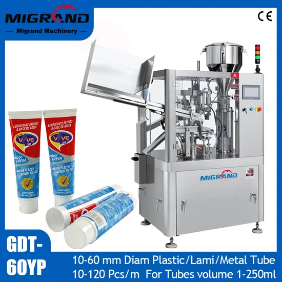 CE Automatic Laminate Tube Filling Machine Vaseline Cream Glue Toothpaste Filling Machine Cosmetic Metal Aluminium Soft Plastic Tube Filling and Sealing Machine