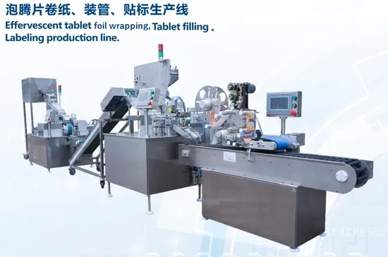 Effervescent Tablet Foil Wrapping+ Tube Filling+ Labelling Line