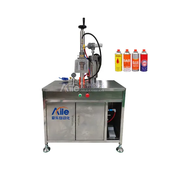 Small Type Semi Automatic LPG Refilled Equipment Snow Spray Aerosol Gas Filling Machine Butane Can Filling Machine Paint Spray Filling Gas Refilled