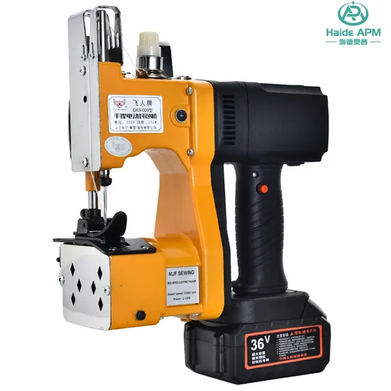 Bag Sewing Machine Portable Small Charging Packing Mini Industrial Woven Hand Stiching Machine for Grain PP Bags Electric Handle Sealing Kraft Paper Machine
