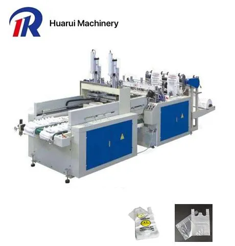 HDPE LDPE Biodegradable Garbage T-Shirt Carry Poly Nylon Polythene Shopping Plastic Flat Bag Making Machine Price