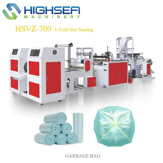 Fully Automatic Computer Controlled HDPE LDPE Garbage Bag on Roll Rubbish Bag Making Machine Coreless Star Sealing Rolling Bag Maker