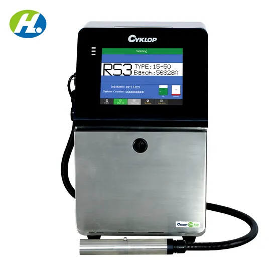 Cyklop Cm750 Continuous Inkjet Printer 60μ 70μ Coding Machine for Expiry Date Qr Code Beverage Food Package