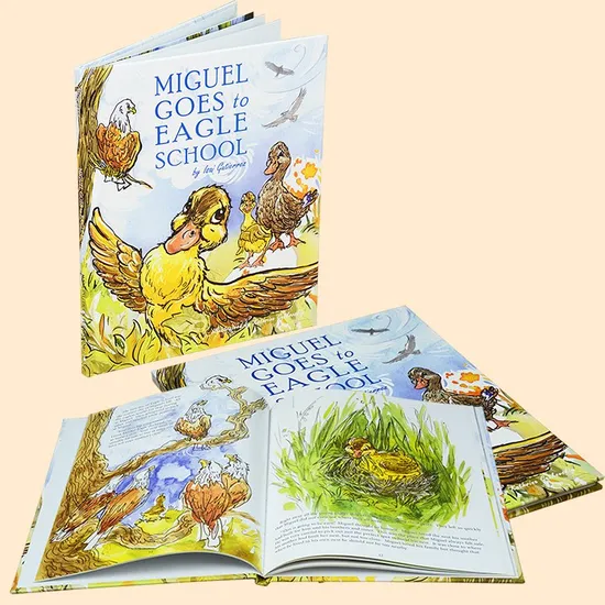 Customized A4 Hardcover 40pages Full Color Children English Story Books