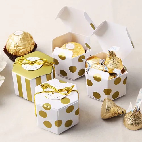 Hexagonal Color Box, Mini Cute Cartoon Style, Chocolate Packaging Box Gift Box