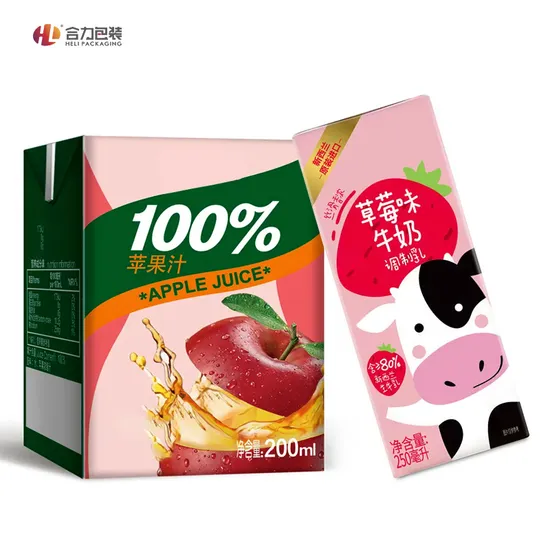 Heli Aseptic Pak Paper Custom Food Packing Aluminum Foil Box for Juice and Milk Used