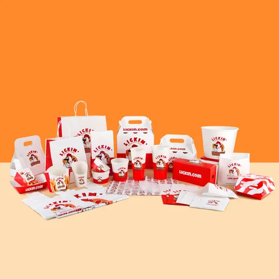 Custom Fried Chips Cake Burger Sushi Chicken Paper Fast Takeaway Food Packaging