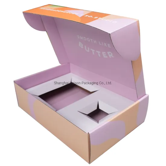 Custom Logo Printing Pink Gift Packaging Paper Box Corrugated Shipping Carton Box with Paper Insert
