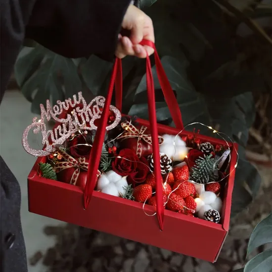 Customized Acrylic Lid Flower Gift Boxes with UV Coating for Christmas Valentines Day Preserved Roses Packaging