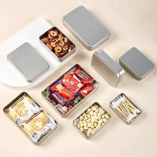 Customizable Good Craftsmanship Square Shape Metal Tin Can Storage Box Tea Tin Box Food Box Chocolate Tin Box Used on Storing and Packaging