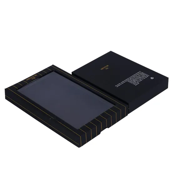 Custom High-End PVC Window Flap Box Cardboard Packaging for Cell Phone Case Packaging Box Branding Printing Gift Box with EVA Lining