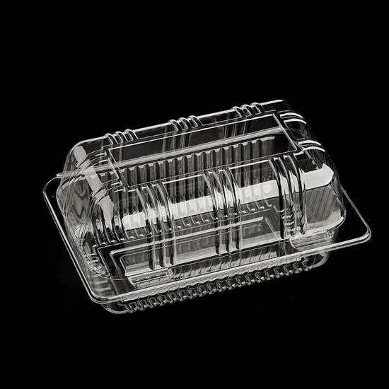 Clear BOPS Plastic Slice Cake Bread Box Thermoform Cupcake Boxes with Clear Anti-Fog Lid