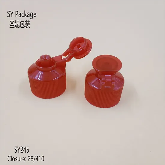 Plastic PP Red Color Detergent Screw Cap for Liquid Bottle Shampoo Flip Top Cap Cap
