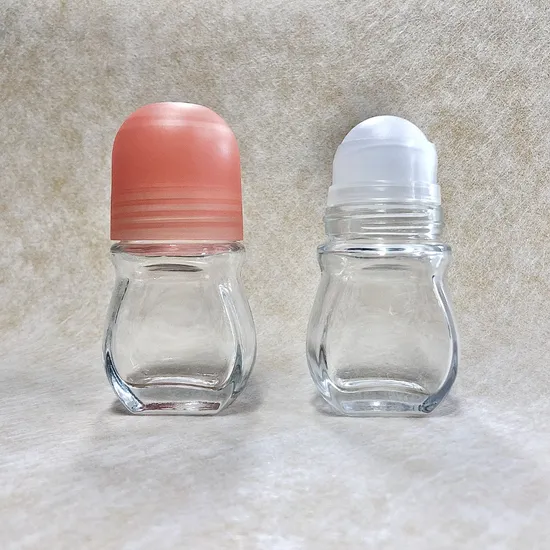 Thick Glass Cosmetic Deodorant Roll on Bottle Packaging for Massage Application