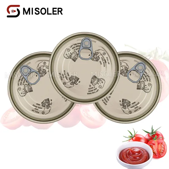 Tinplate TFS Easy Open End Full Aperture Fa Can Lid Round Tin Can Lids Cover for Canned Food Packaging
