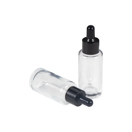 18mm Black Smooth Glossy Plastic Dropper Pipette Cap for Glass Bottle