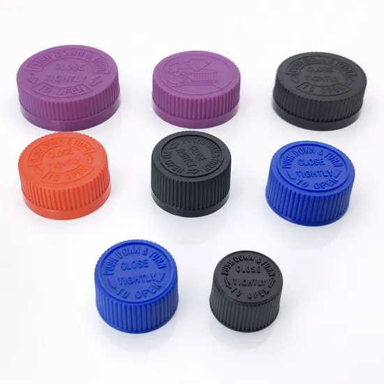 20/24/28/32/38/43/53/89mm Child Resistant Cap Custom Plastic Child Proof Cap