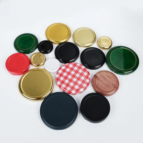 Ready to Ship 63mm Gold Silver Metal Lug Caps Metal Lug Cap with PE Liner