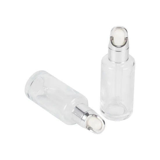 Cosmetic Packaging Round Glass Bottle Aluminium Caps Dropper for Rose Essential Oil Bottle