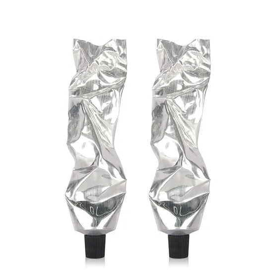 Collapsible Cosmetic Hair Cream Empty Full Aluminum Tube D28 Sliver or Custom Color Available