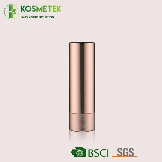 Top-Grade Empty Plastic Round Click Closure Lipstick Case Cosmetic Tube