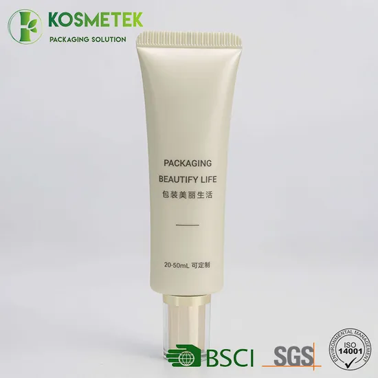 20-50ml Customized Facial Cleanser Sunscreen Cream Skin Care Packaging Tubes with Nozzle Tip