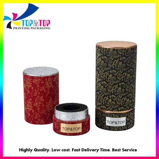 Wholesale Custom Printed Logo Round Cosmetic Bottle Packaging Box