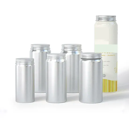Factory Direct Customized Recyclable Aluminum Bottle 150cc 200cc for Anti-Aging Healthcare Supplement Capsules Bottle Packaging