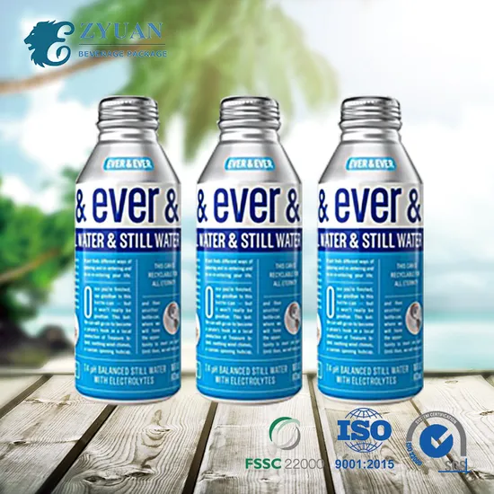 400ml Environmental Customized Print Blank Empty Soft Drinks Aluminum Bottle With Screw Lid