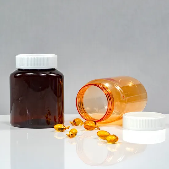 180cc Plastic Packagings Supplements Round Pet Bottle