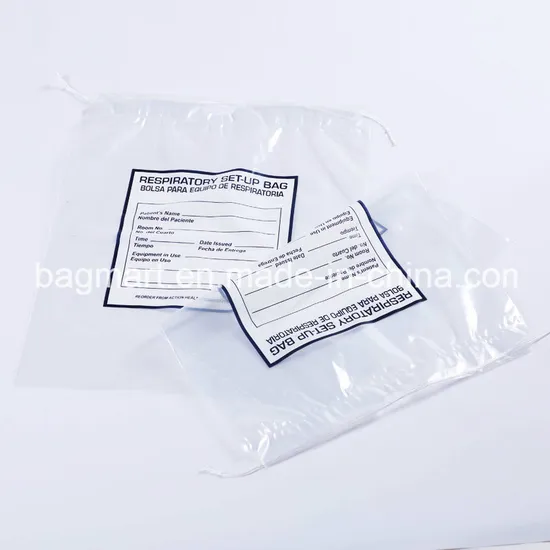 Flat Poly Bag with Handwriting, Draw-String Bag