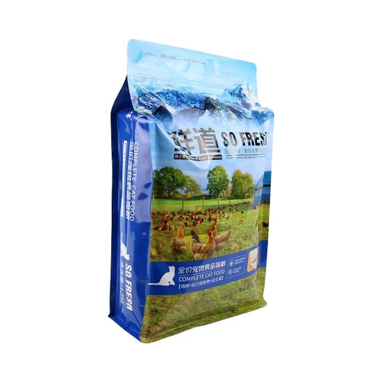 1.5kg Custom Printed Pet Food Bag Factory Wholesale Recyclable Square Bottom Dog Food Packaging Bags for Cat Food Packaging