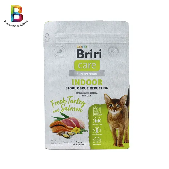 Custom Pet Food Bag 2.5kg 4kg 5kg 10kg Cat Dog Snack Packaging Plastic Square Bottom Pet Food Bag