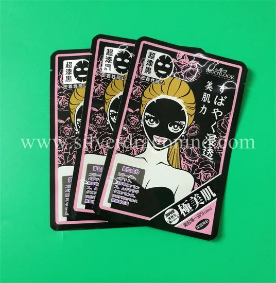 Custom Matt Finished Printed Aluminium Foil Facial Mask Packaging Pouch