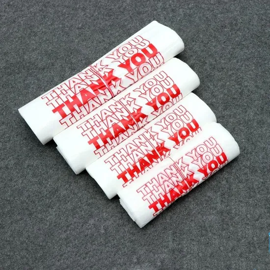 Wholesale Custom Tshirt Thank You Plastic Bag Poly Packaging Bags for Supermarket