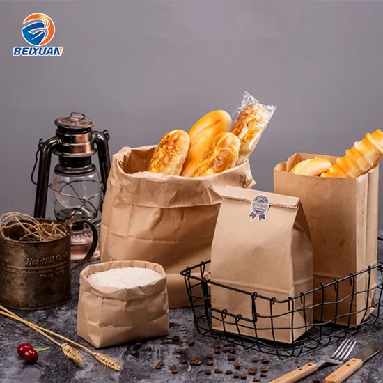 Kraft Paper Carrier Bags Without Handle for Food