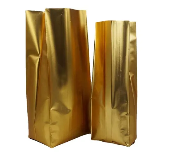 Available Gold Matte Aluminum Plated Organ Multi-Grain Tea Pistachio Baking Cookie Bag