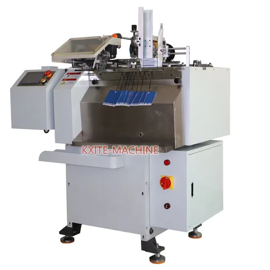 High Quality Elastic String PP Plastic Label Paper Air Freshener Garment Hang Tag Punching Eyeleting Stringer Stringing Threading Knotting Knot Tying Machine